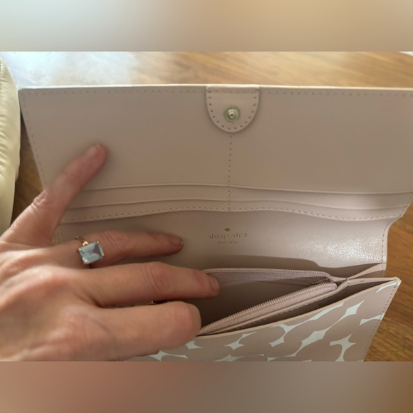 Kate Spade Putnam Drive Cyra Splodge Dot Pink Multi Large Flap Wallet - Picture 3 of 10